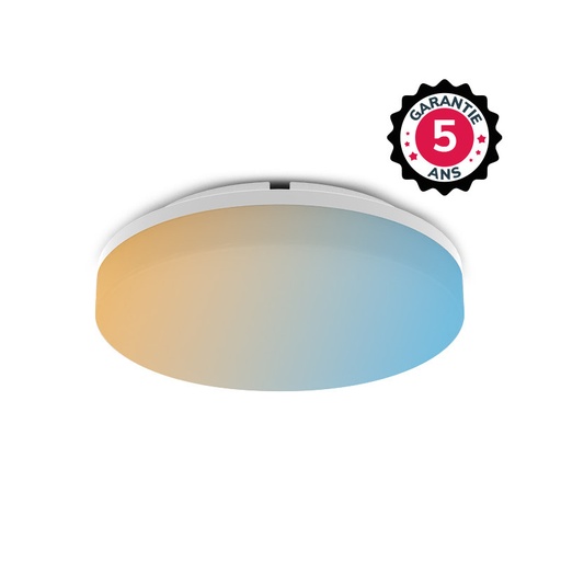 [100234] HUBLOT LED CLIPSO II ROND Ø220 MM 15W CCT 3000/4000/6000K - GARANTIE 5 ANS