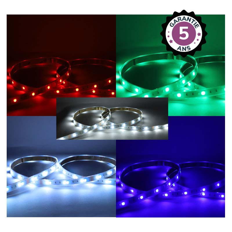 LED STRIP RGB+W 5M 60LED/M 2.5W/M IP67 - 24V