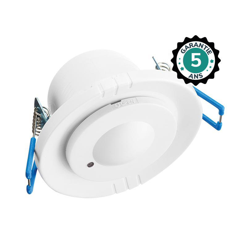 Détecteur de mouvement radio fréquence 5.8Ghz LED encastrable 360°