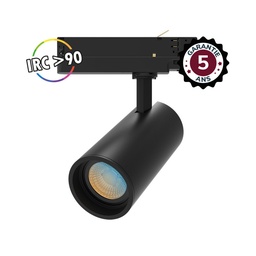 [100204] Ledspot voor driefasenrail Zwart 25W CCT IRC90 5J GARANTIE