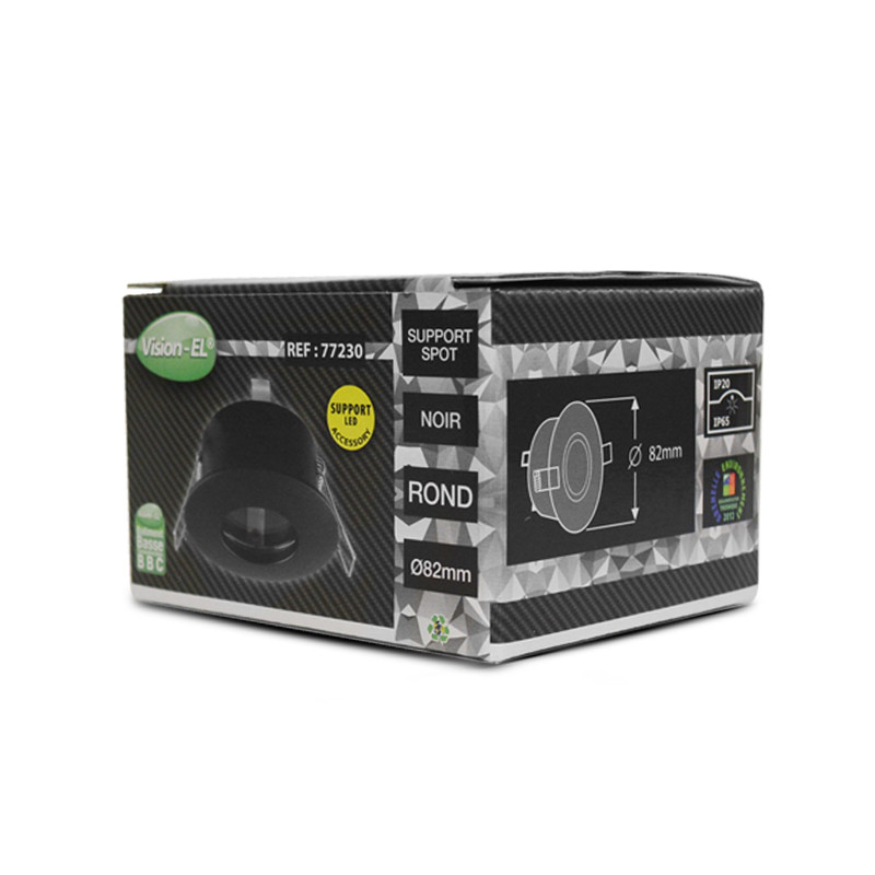 Montage voor BBC-Plafondverlichting zwart Ø82mm IP65