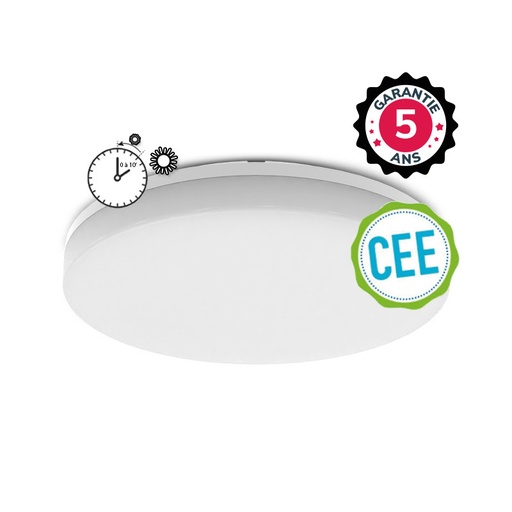 [100233] Plafond armatuur Rond Ø280 18W 4000K + Detector met extinction notice