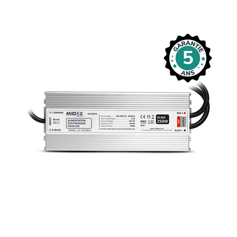 ALIMENTATION LED 250W - 24V DC - IP67