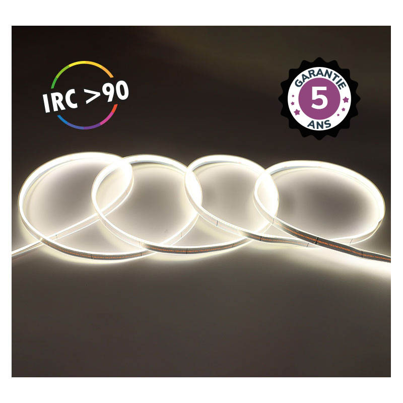 LED-STRIP-COB-4000K-5m-320 LED/m-9W/m-IP65-24V- 5 JAAR GARANTIE