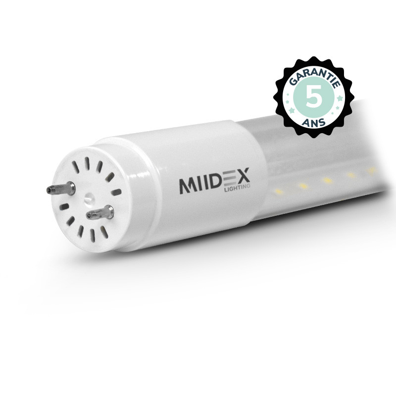 TUBE-LED-T8-12W-4000K-1200MM-TRANSPARANT-F/N ZELFDE KANT-STARTER- 5 JAAR GARANTIE