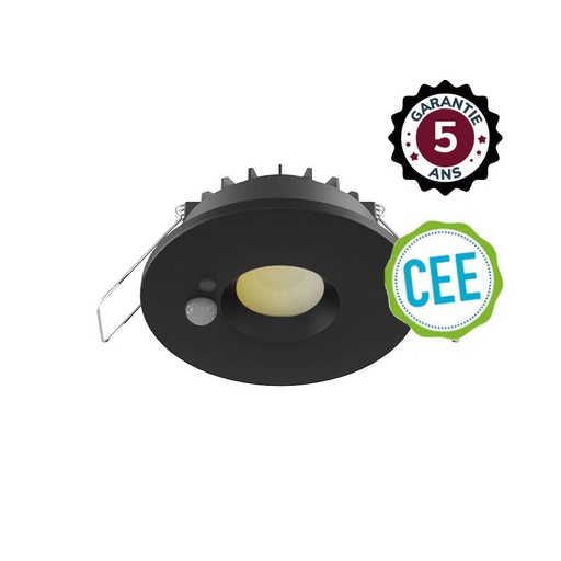[100620] DOWNLIGHT-SPOT ESA-6W-CCT 2700/3000/4000K-DIMBAAR + DETECTOR -ZWART- 5 JAAR GARANTIE