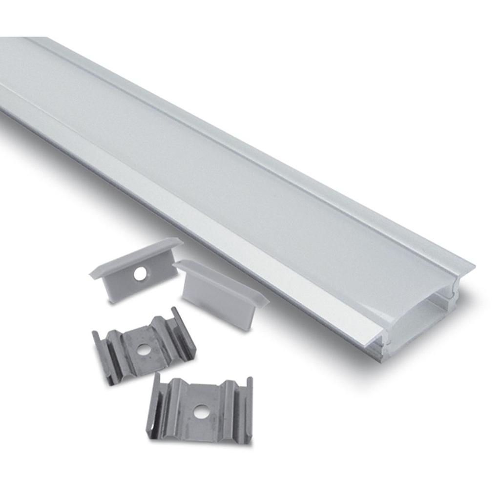 LP-STRIP-PROFILE-RECESSED-2M-FLAT (SET)