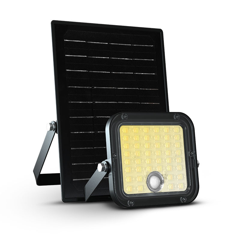 LED-Schijnwerper op zonne-energie + Detector 10W 3000K IP65 + Afstandsbediening