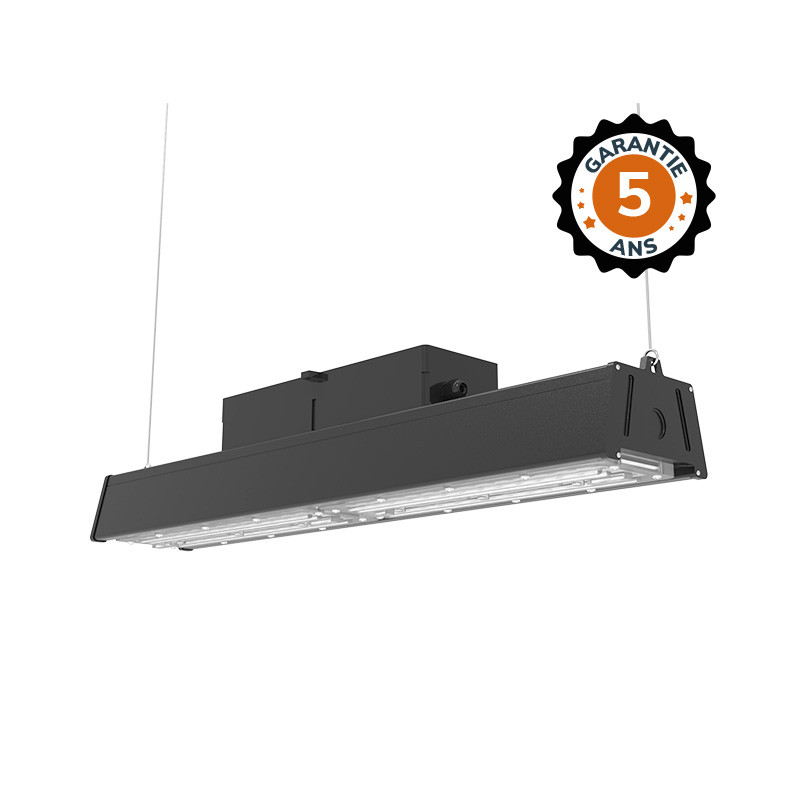 Lampe industrielle LED Intégrées Noir 100W 4000K 15000LM - Garantie 5 ans