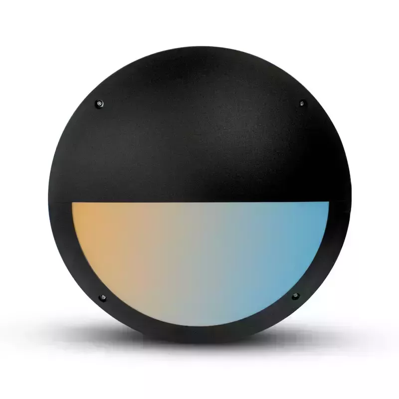 LED HUBLOT Ø300 20W CCT IP65 ASYM ZWART + DETECTOR RF UITDOOFWAARSCHUWING