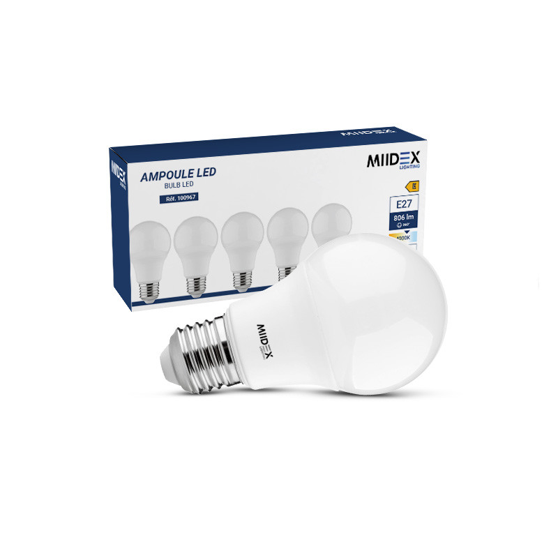 BULB LED E27 10W 4000K 180° - SET OF 5 PCS