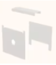 SMAPPEE EV DUAL WALL PLATE KIT WHITE