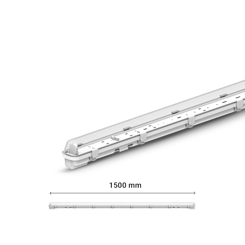 HERMETISCHE ARMATUUR VOOR TUBE T8 1x150CM 24W MAX