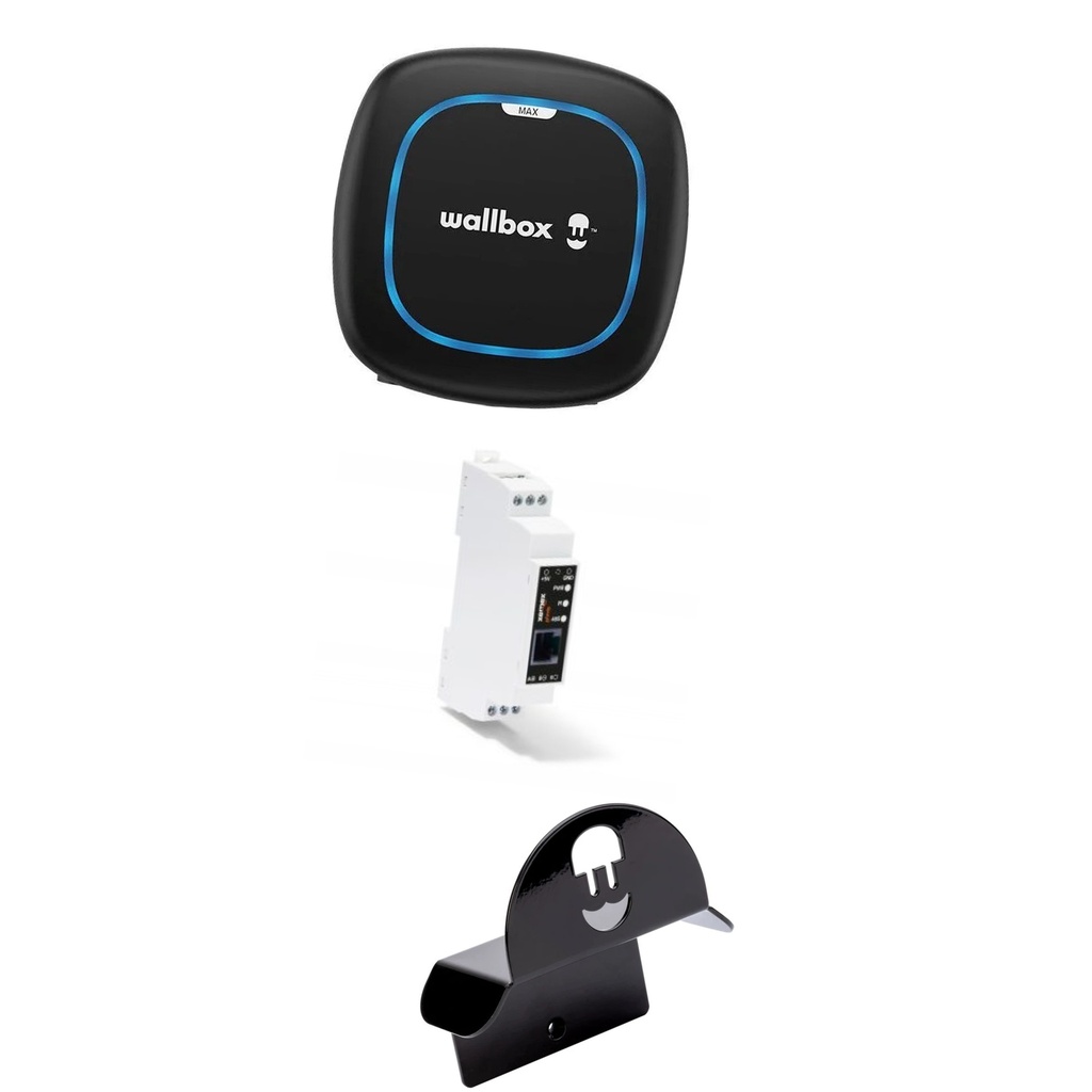 WALLBOX PULSAR PRO – PROMOTIONAL BUNDLE – 22 KW – BLACK – 7M – P1 METER – CABLE HOLDER