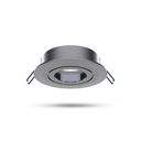 SUPPORT PLAFOND ROND INCLINABLE/ORIENTABLE ARGENT Ø92 mm