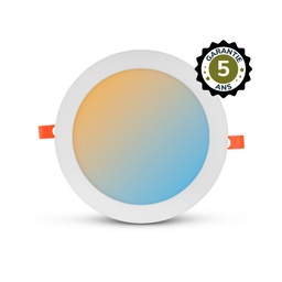 [77678] Plafonnier LED Blanc Ø225 18W CCT GARANTIE 5 ANS