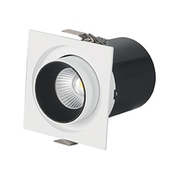 [NEC1641-12W] SPOT SEMI-RICHTBAAR EN UITTREKBAAR WIT 12w 3000k 960lm UGR<19