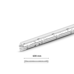 [101060] HERMETISCHE ARMATUUR 600 MM VOOR 1 TUBE T8 10W MAX