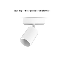 [101069] APPLIQUE INTÉRIEURE - SOURCE REMPLAÇABLE1 x GU10* - 1 x 7W LED MAX