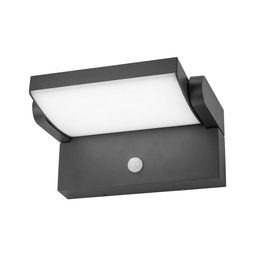 [67809] Applique Murale Orientable LED 12W 700 LM Détecteur 3000K Gris IP54